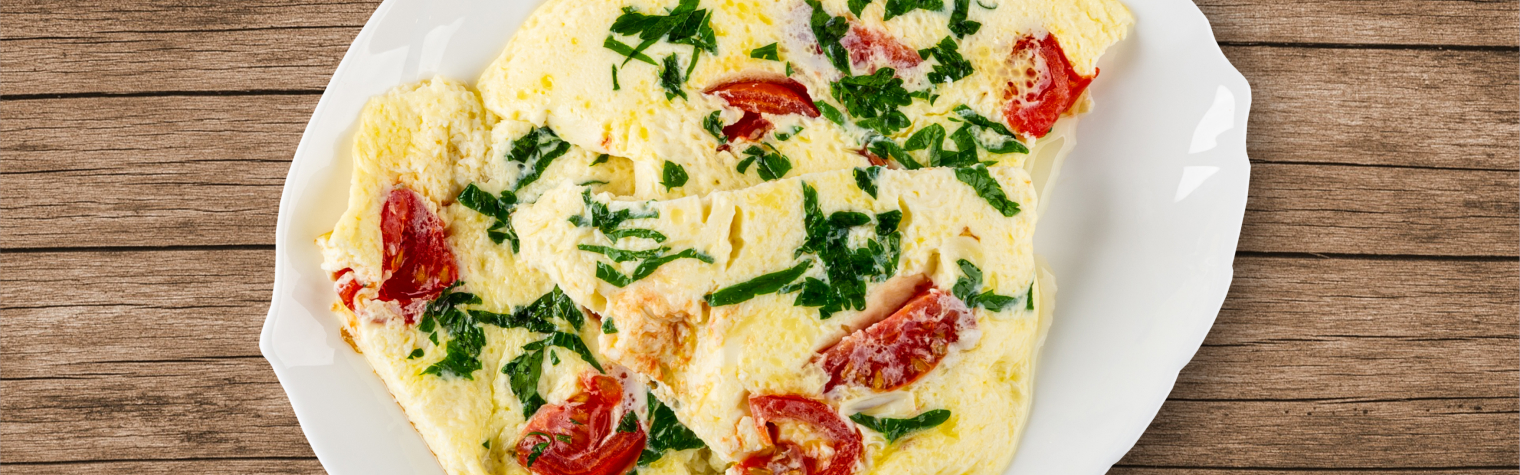 Омлет с ветчиной и овощами